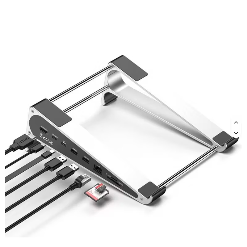 CODEGEN NSC-401 7portlu Genişletilmiş Yerleştirme İstasyonu (Docking Station) Entegre Alüminyum Notebook ve MacBook Standı
